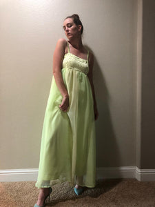 Long Neon Green Dress